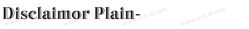 Disclaimor Plain字体转换